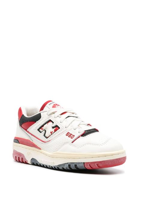 White and red 550 low-top sneakers - unisex NEW BALANCE | BB550VGAOFFWHTRD